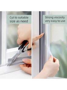 10m/8m/6m/4m/2m Self-Adhesive Weather Stripping Seal Strip - Plastic Door And Window Sealant For Wind, Dust, Heat, And Noise Insulation - Easy Installation(Grey) - Grey - View 3