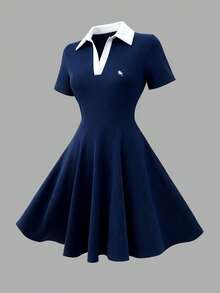 GlowEve 优雅刺绣休闲女式短裙 - 彩色 - 查看 1