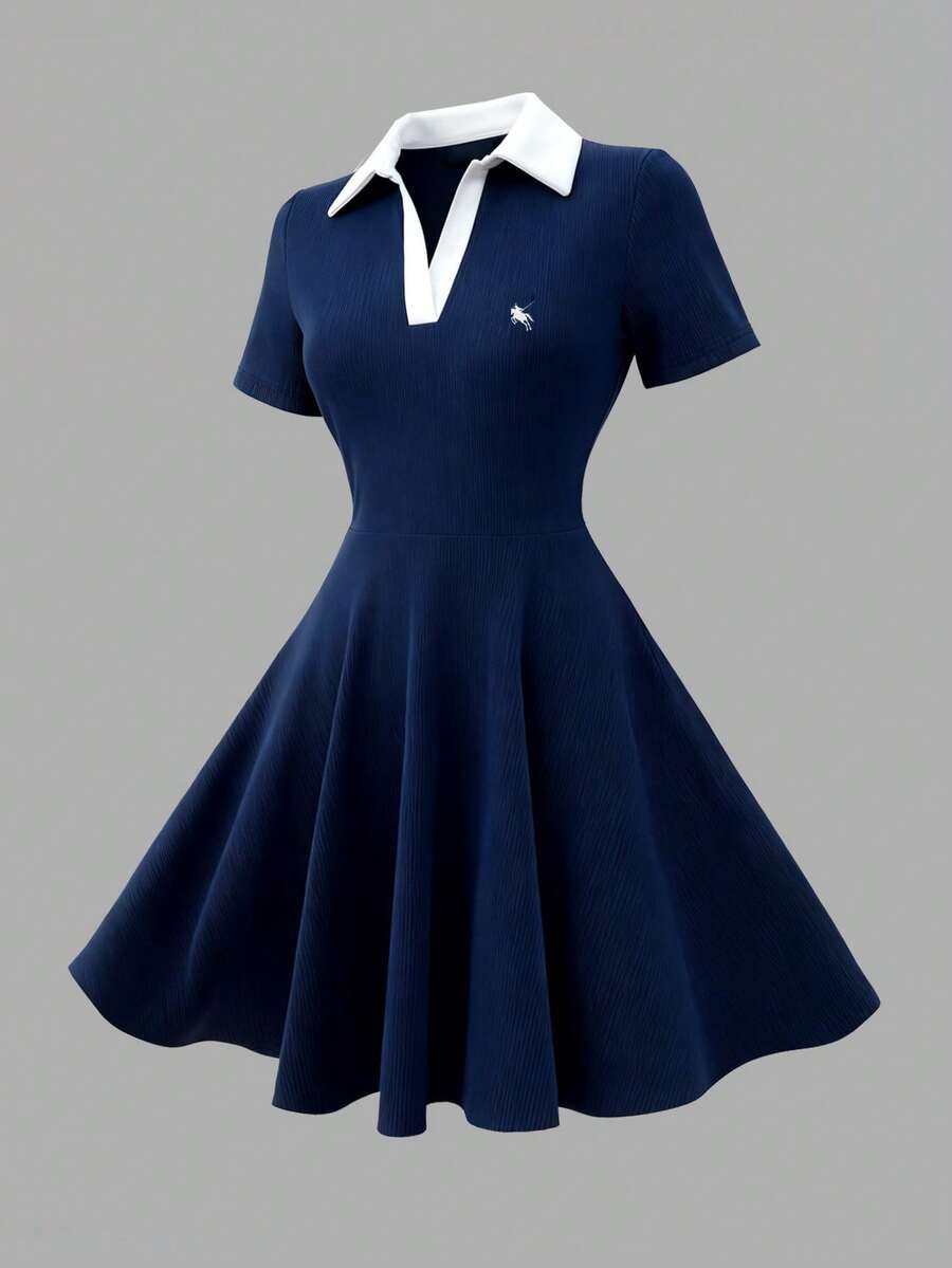 GlowEve 优雅刺绣休闲女式短裙 - 彩色 - 查看 1