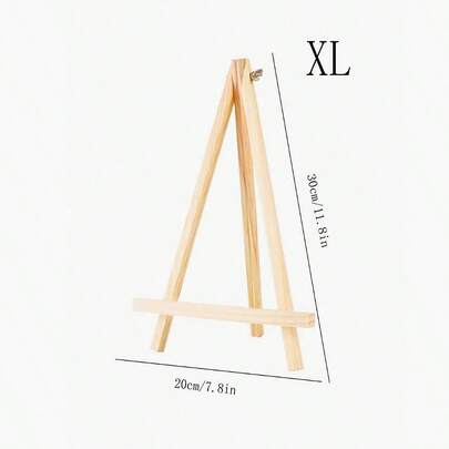 1 pièce Support d'affichage en bois pour œuvres d'art, mini chevalet, support de présentation de peinture multifonctionnel, support de téléphone et de télévision triangulaire
