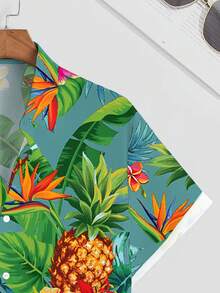 Genlund Áo thun nam tay ngắn họa tiết nhiệt đới đi nghỉ mát - Nhiều màu - Xem 2