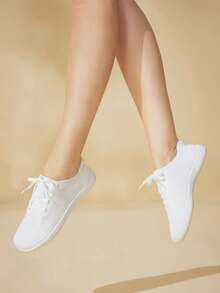 CUCCOO BASICS Women Casual Versatile Simple Breathable Flat Shoes - White - View 1