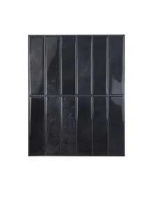 1/10/30PCS Black Brick Pattern Imitation Tile Self-Adhesive Wall Stickers, Peel And Stick Wall Tile, Waterproof Wallpaper For Living Room Kitchen Backsplash Bathroom Home,Zellige Style - Black - View 7