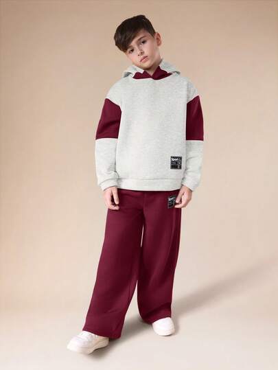  Bộ đồ thể thao phối màu SUMWON dành cho trẻ em, kiểu dáng may đo, thích hợp mặc mùa đông, thường ngày, thoải mái, thích hợp cho kỳ nghỉ.