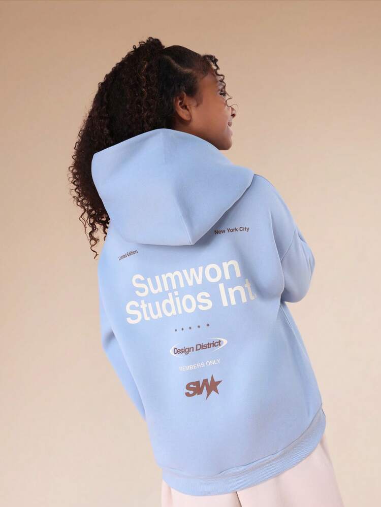 Moletom com capuz e estampa do Design District