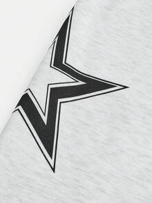 SHEIN Teen Girls Casual Loose Low Waist Drawstring Wide Leg Sweatpants, Suitable For Spring, Summer, Autumn And Winter - Dark Grey - View 4