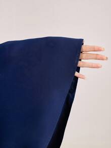 Veilorie Robe élégante plissée avec décoration de strass et manches évasées pour femmes grandes tailles