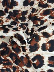 Manfinity Swimmode Sexy Summer Men's Leopard Print Sexy Asymmetrical Shoulder One-Piece Swimsuit, Summer Beach Mens Sexy Swimwear Swimsuits For Men Pool Clothes Men Men Leopard Swim Trunks Men Cheetah Print Swim Trunks