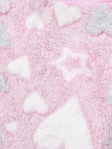 PETSIN 1pc White Gray Love Valentine's Day Pet Vest Pink Autumn And Winter With Plush Warm Flannel Warm Pet Clothes - Pink - View 5