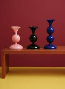 Joivida 1 Stück hochwertige und stimmungsvolle, retrofranzösische römische Säulen-Glaskerzenhalter, einfaches und modernes Gefäß, Zweifachnutzung, robuste Glasstruktur, geeignet für Heimdekoration, Hochzeit, Party und Tischmitte, Valentinstag, Ramadan-Fest - Verschiedenfarbig - Übersicht 7