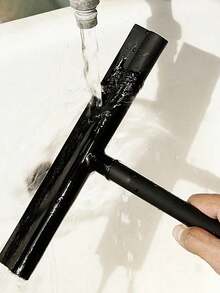 1. 实用玻璃窗刮刀、镜面刮刀、肥皂清洁刮刀、瓷砖清洁工具，适用于浴室和厨房 - 黑色 - 查看 10