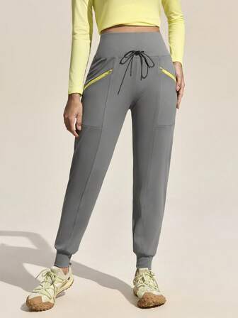 Exploreva Women's High Waist Drawstring Casual Loose Pants, Outdoor Sweatpants, Running Trousers