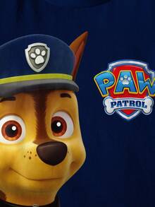 SHEIN | PAW Patrol Young Boy Casual Colorblock Dog Print Round Neck Short Sleeve T-Shirt, Summer - White - View 3