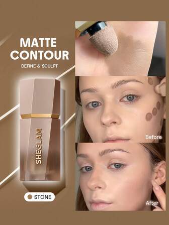 Sun Sculpt Liquid Contour-Stone Contour Liquid Non-Greasy Long Lasting Natural Bronzer Contouring Weightless Contour Brand Beauty Makeup Face Paint Cosmetic For Women Girls Perfect For Fall Winter Ideal For Y2K Fancy Fashion Suitable For Birthday Christmas Present Party Ready Best Color
