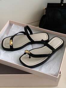 GlamourGrip Women Flip-Flops - Black - View 8