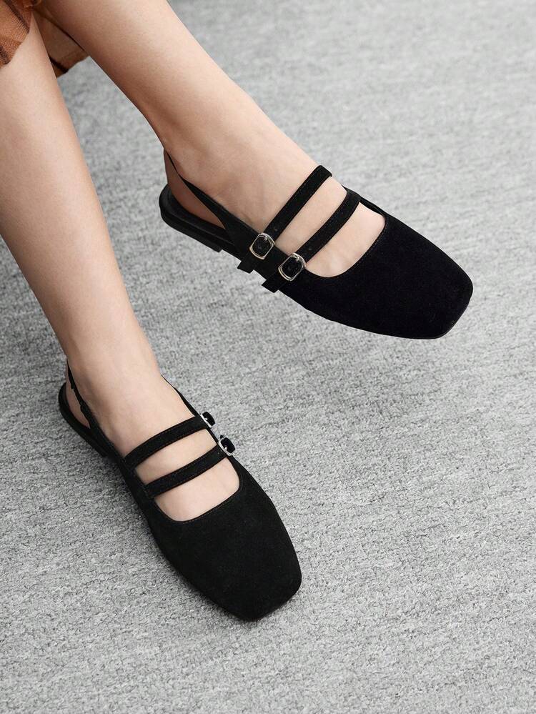 CUCCOO BIZCHIC Women's Buckle Design Casual Versatile Pumps For Christmas