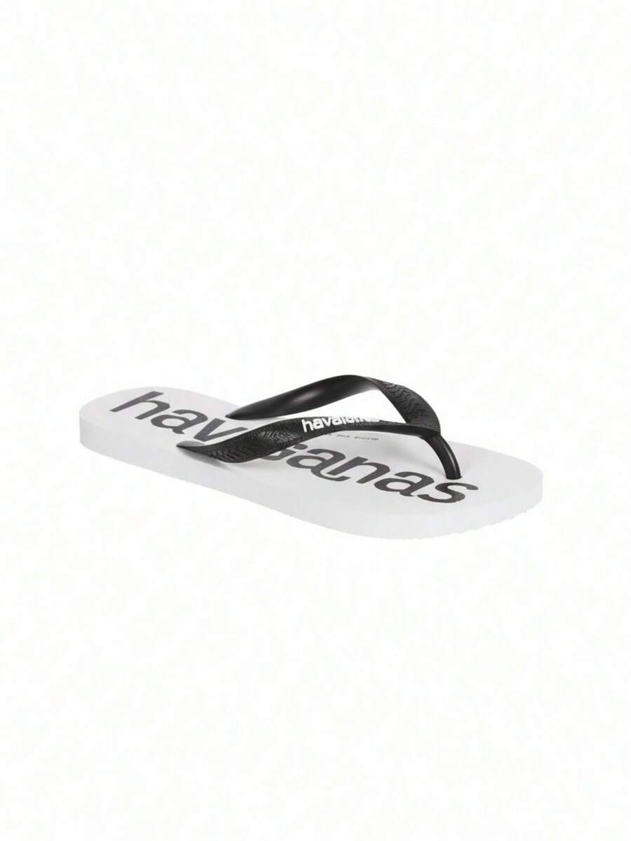 Havaianas Top Logomania 2 Unisex Flip Flops White And Black 4145741-3624 - White - View 1