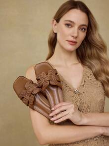 MOTF PREMIUM BRAID PU LEATHER FLAT SANDALS FOR CHRISTMAS