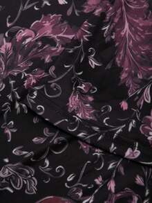 Sunspun 大码女式休闲波西米亚风腰果花针织喇叭袖流苏连衣裙 - 彩色 - 查看 4