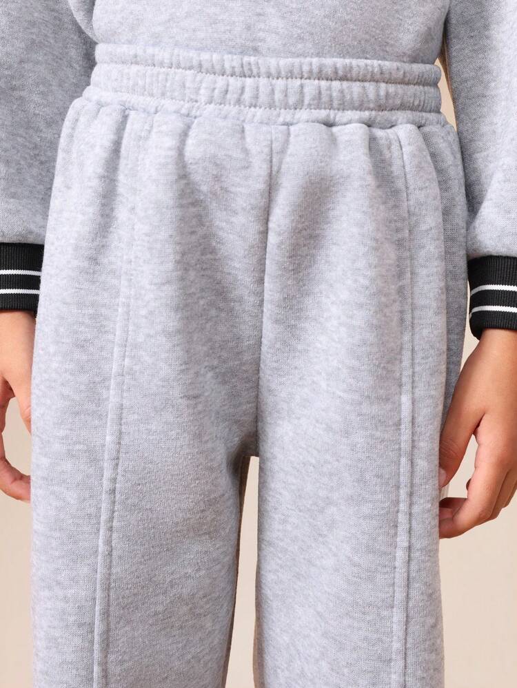 Sweatshirt And Jogger Set With Text Print