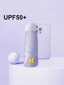 1 Piece, Mini Travel Sun Umbrella With Protective Cover, Small And Compact UV Resistant Umbrella, Lightweight Windproof Sun Umbrella, Suitable For Hiking - Multicolor - View 21