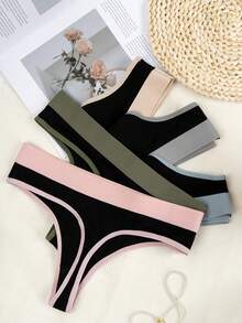 5pcs/Set Women's Sexy G-String Panties Set - Multicolor - View 2