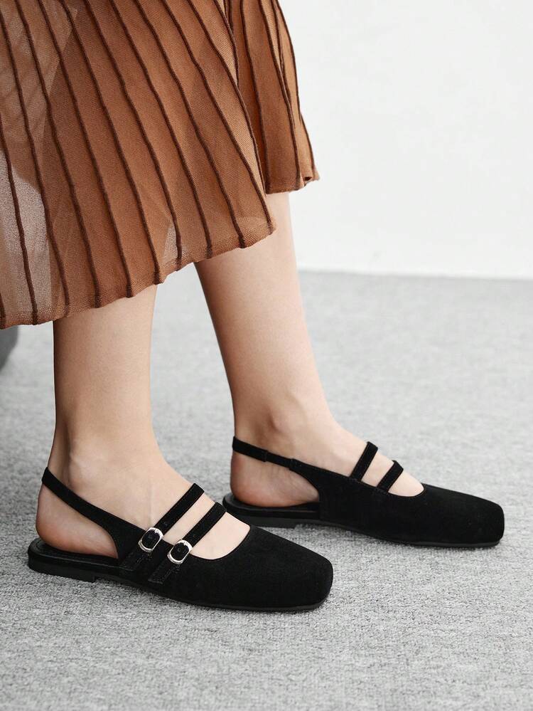 CUCCOO BIZCHIC Women's Buckle Design Casual Versatile Pumps For Christmas