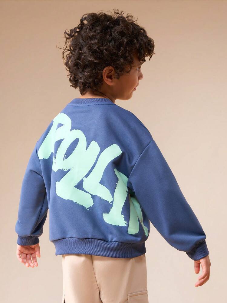 Crew Neck Sweatshirt With Back Print