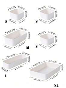 Boîte de rangement en plastique blanc 4 6 5 9 pièces Ensemble d'organisateurs à tiroirs Plateau multifonctionnel pour salle de bain, coiffeuse, maquillage, cosmétiques, chambre, cuisine, bureau, petits outils. Solution de rangement et de décoration pour la maison - Blanc - Voir 28