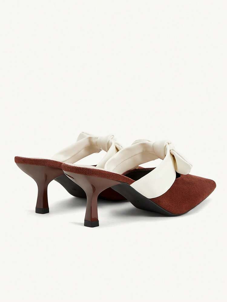 CUCCOO CHICEST Women's Fashionable Elegant Party Pumps With Bow Decor Pointed Toe Elegant Shoes Wedding Shoes