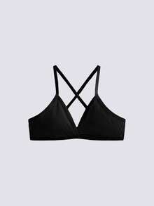 Loungeista 3件装女士性感无缝文胸，深V三角杯交叉无罩杯美背文胸，无衬垫文胸上衣，女士返校内衣文胸，运动文胸 - 彩色 - 查看 7