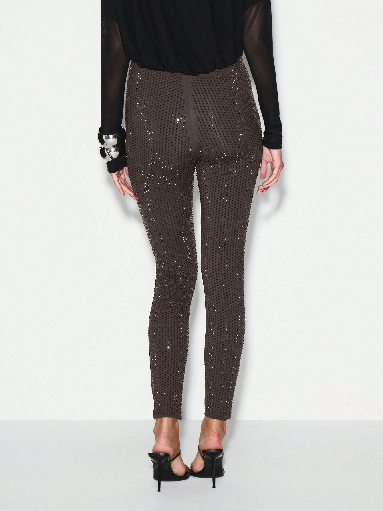 KIZN Embellished Leggings With Rhinestone Details