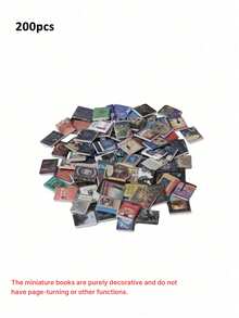 SHEIN Wooden Miniature Bookshelf Display-Decorative Collectible Figurines For Various Room Types,Handcrafted,Anxiety-Relief Knick-Knack,Indoor Use,No Electricity Required - Multicolor - View 11