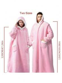 A Large-Size Hooded Sweater, A Woolen Hooded Shirt For Both Men And Women, Made Of Comfortable Flannel Material, With Pajama-Like Functionality, Is A Must-Have For Warmth In Autumn And Winter, Perfect For Home Wear - Multicolor - View 11