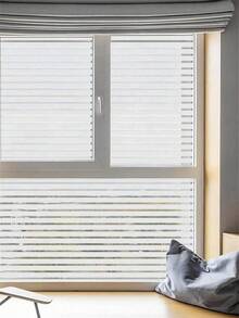 磨砂隐私窗膜，静电吸附式乙烯基窗膜，适用于浴室、家居装饰，阻隔紫外线和隔热，无需胶水，易于安装，不透明，适用于玻璃门、淋浴房、办公室，防眩光，防碎裂，装饰性彩色玻璃设计，现代时尚 - 彩色 - 查看 6