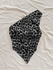 Soleia Blusa sin mangas con estampado de leopardo de moda para mujer, de verano - Gris Oscuro - Ver 6