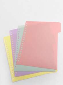 A4 Binder Notebook, Refillable With Blank/Line/Grid/Cornell Style, Replaceable Metal Ring Planner Spiral Notebook Office Binder Diary Suitable Stationery 26-Hole Gift - Multicolor - View 6