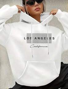 Sudadera con capucha de california primavera verano - Blanco - Ver 1
