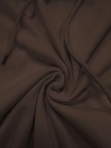 EMERY ROSE Women's Minimalist Casual Hooded Long Sleeve Sweater, Versatile For Autumn/Winter - Coffee Brown - View 6
