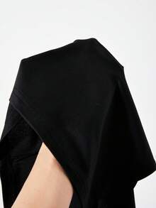 SHEIN 2pcs/Set Teen GirlKnitted Black Cropped Top And Long Skirt Casual Outfit