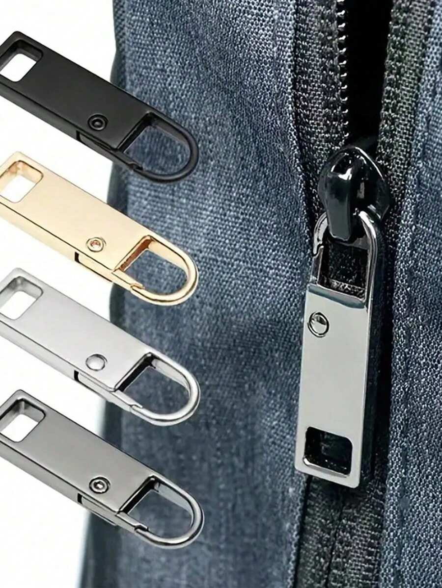 2pcs Detachable Zipper, Replacement Zipper For Jeans & Backpack, Sewing Tool - Multicolor - View 1