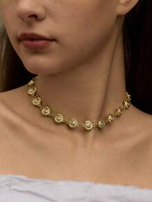 Opalesca 1 Chiếc vòng cổ hợp kim đính đá hình vỏ sò thời trang cổ điển, sang trọng và thanh lịch, phù hợp với nhiều trang phục, có hạt, phụ kiện cưới/cô dâu, phong cách cổ tích/tiên nữ, vòng cổ quyến rũ, ngọc trai, thanh lịch, phù hợp với nhiều trang phục, phong cách cổ điển, có hạt, phụ kiện cưới/cô dâu, phong cách cổ tích/tiên nữ, ngọc trai, dành cho mẹ/phụ nữ/bé gái/người mẹ, thanh lịch, cao cấp, sang trọng, quà tặng ngày Valentine. - Vàng - Xem 1