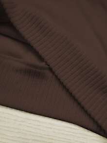 EMERY ROSE Women's Minimalist Casual Hooded Long Sleeve Sweater, Versatile For Autumn/Winter - Coffee Brown - View 4