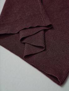 Manfinity Homme 男士休闲纯色针织衫，秋冬季 - 淡紫色 - 查看 7