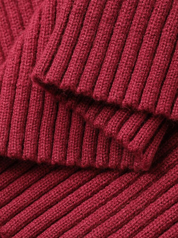 Dazy Plus Valentine Elastic Solid Color Fitted Tie-Front Cardigan With Faux Fur Collar, Wine Red, Suitable For New Year, Christmas, Autumn/Winter