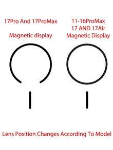 奢华斜挎项链挂绳电镀透明手机壳，兼容 17 Air 16 E 16 15 14 13 12 Pro Max 11，亮面磁吸无线充电保护套 - 金色 - 查看 3