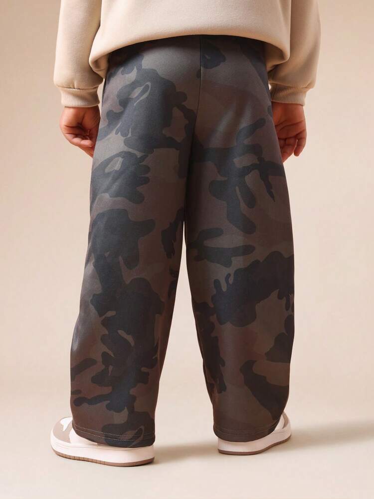 Camouflage Sweatpants With Drawstring Waist