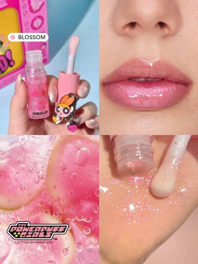 The Powerpuff Girls X SHEGLAM Super Trio Lip Gloss-Blossom Feuchtigkeitsspendender Lipgloss HochgläNzender, GläNzender Glow Nicht Klebende FlüSsige Lippenfarbe FlüSsiger Lippenstift LippenöL Lippenpflege Feuchtigkeitsspendende Schlafmaske Lippen-Make-Up Marke SchöNheit Make-Up Kosmetik FüR Damen MäDchen Perfekt FüR Herbst Winter Ideal FüR Y2K Schick Mode Geeignet FüR Geburtstag Weihnachten PräSent Party Fertig Beste Farbe