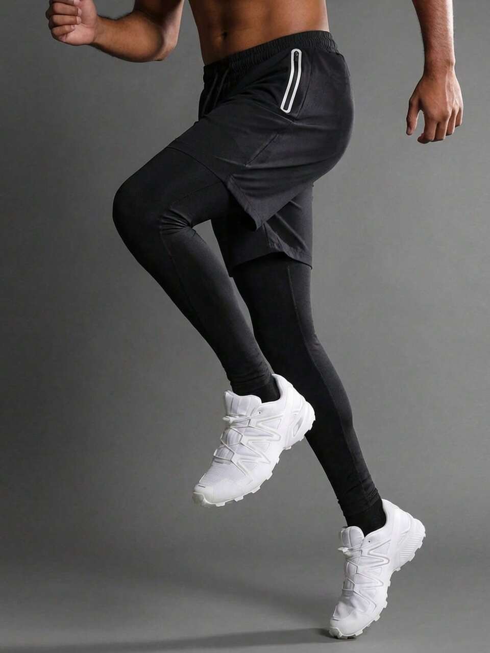 Compression Tights With Athletic Shorts