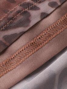 DAZY Rochie lungă pentru femei, la modă, cu imprimeu leopard, pentru navetiști